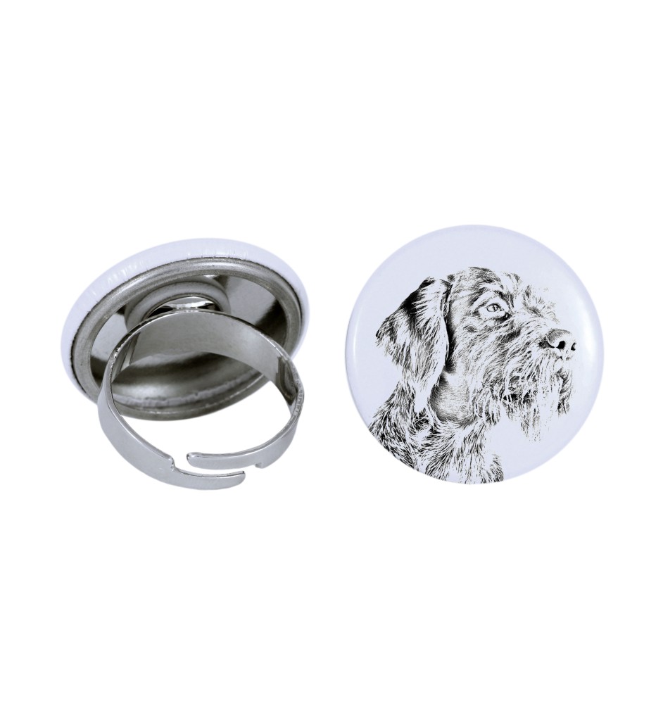 Deutsch Drahthaar - Damen Schmuck mit dem Bild eines Hundes, handgefertigtes Produkt, Möglichkeit, Ihr eigenes Foto hinzuzufügen, Marke Art-Dog