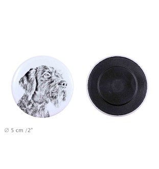 German Wirehaired Pointer - magnet with a dog's pupil, exceptionally light, strong magnet, handmade product by the Art-Dog brand