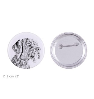 Chien d'arrêt allemand à poil dur, Braque allemand à poil dur - badge avec votre chien, ajoutez votre propre photo, marque Art-Dog