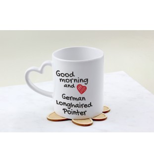 Wyżeł niemiecki szorstkowłosy kubek z psem good morning serce Art-Dog