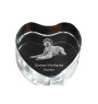 German Wirehaired Pointer - a photo of a dog in crystal, crystal heart, unique photo frame from the Art-Dog brand