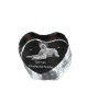German Wirehaired Pointer - a photo of a dog in crystal, crystal heart, unique photo frame from the Art-Dog brand