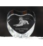 German Wirehaired Pointer - a photo of a dog in crystal, crystal heart, unique photo frame from the Art-Dog brand