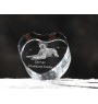 German Wirehaired Pointer - a photo of a dog in crystal, crystal heart, unique photo frame from the Art-Dog brand