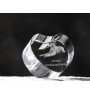 German Wirehaired Pointer - a photo of a dog in crystal, crystal heart, unique photo frame from the Art-Dog brand