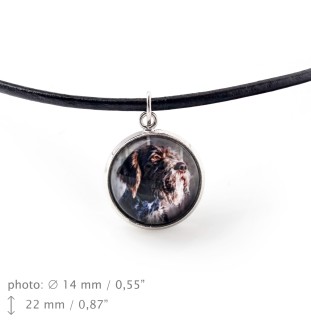 Chien d'arrêt allemand à poil dur, Braque allemand à poil dur - ensemble de bijoux avec votre photo, ensemble fait à la main, bracelet et collier de la marque Art.-Dog
