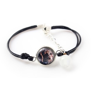 Chien d'arrêt allemand à poil dur, Braque allemand à poil dur - ensemble de bijoux avec votre photo, ensemble fait à la main, bracelet et collier de la marque Art.-Dog