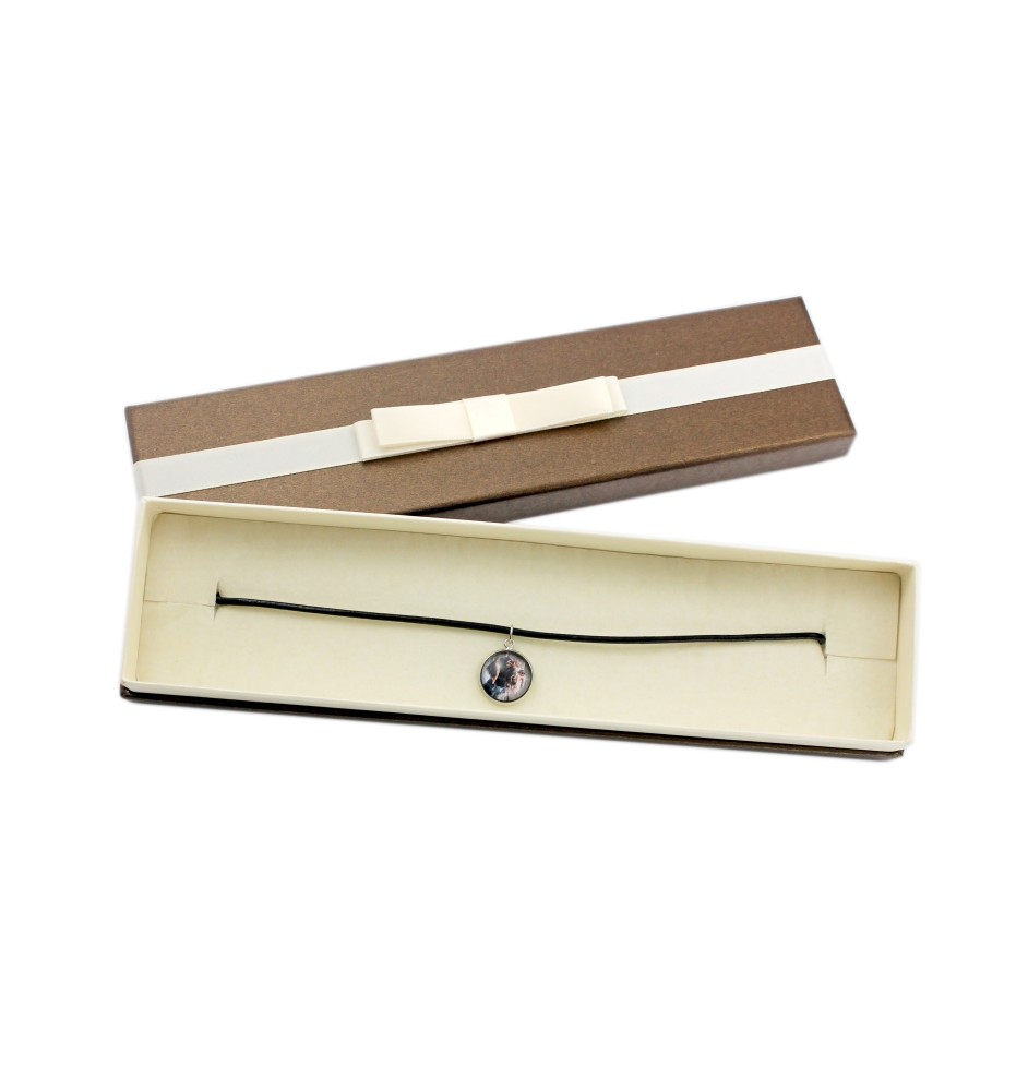 Chien d'arrêt allemand à poil dur, Braque allemand à poil dur - collier dans une boîte, élégant bijou, pendentif de la marque Art-Dog