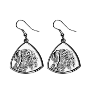 German Wirehaired Pointer I - dog earrings, hanging earrings with a picture, personalized jewelry with Art-Dog brand print