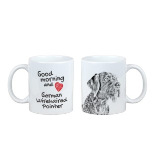 Chien d'arrêt allemand à poil dur, Braque allemand à poil dur - tasse avec chien, tasse avec photo, cadeau personnalisé de la marque Art-Dog