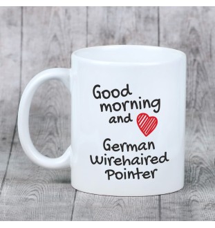 Wyżeł niemiecki szorstkowłosy kubek z psem good morning Art-Dog