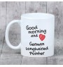 Wyżeł niemiecki szorstkowłosy kubek z psem good morning Art-Dog