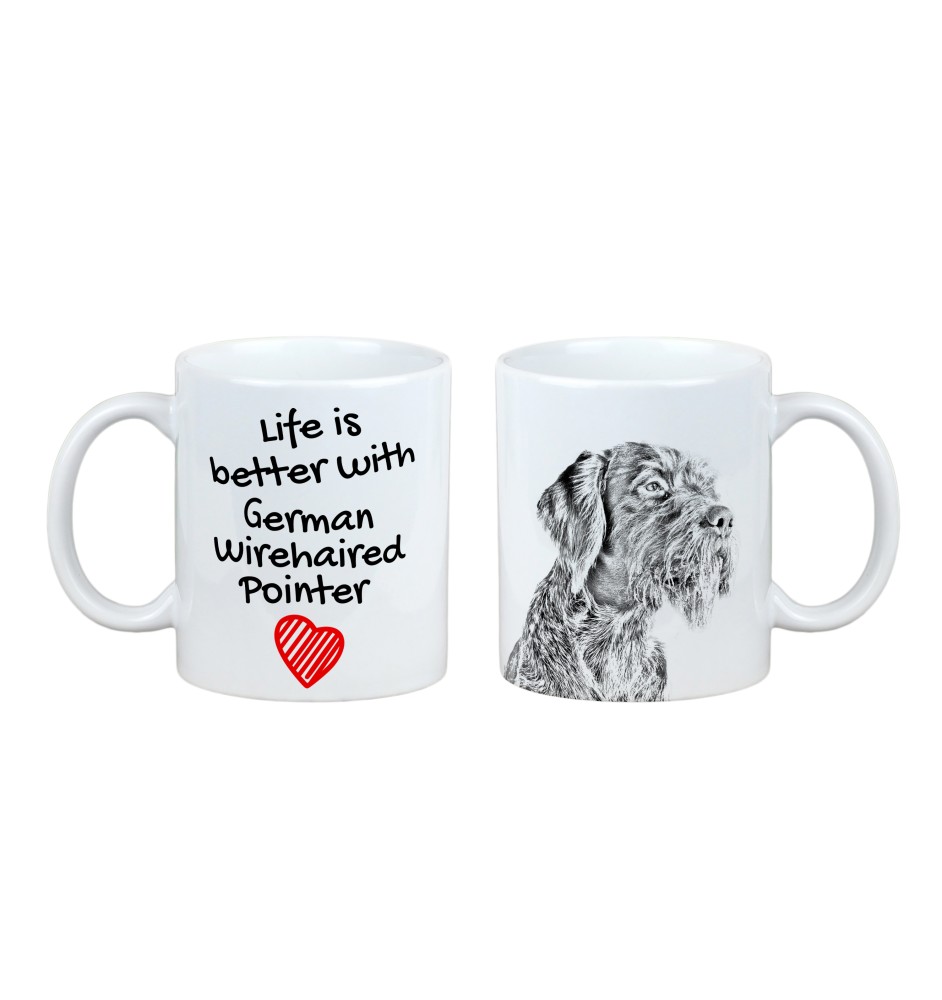 Wyżeł niemiecki szorstkowłosy kubek z psem life is better Art-Dog