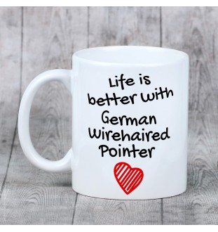 German Wirehaired Pointer - cup with a dog, cup with a photo, personalized gift from the Art-Dog brand