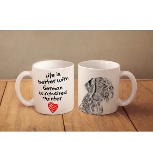 Deutsch Drahthaar - Tasse mit Hund, Tasse mit Bild, personalisiertes Geschenk der Marke Art-Dog