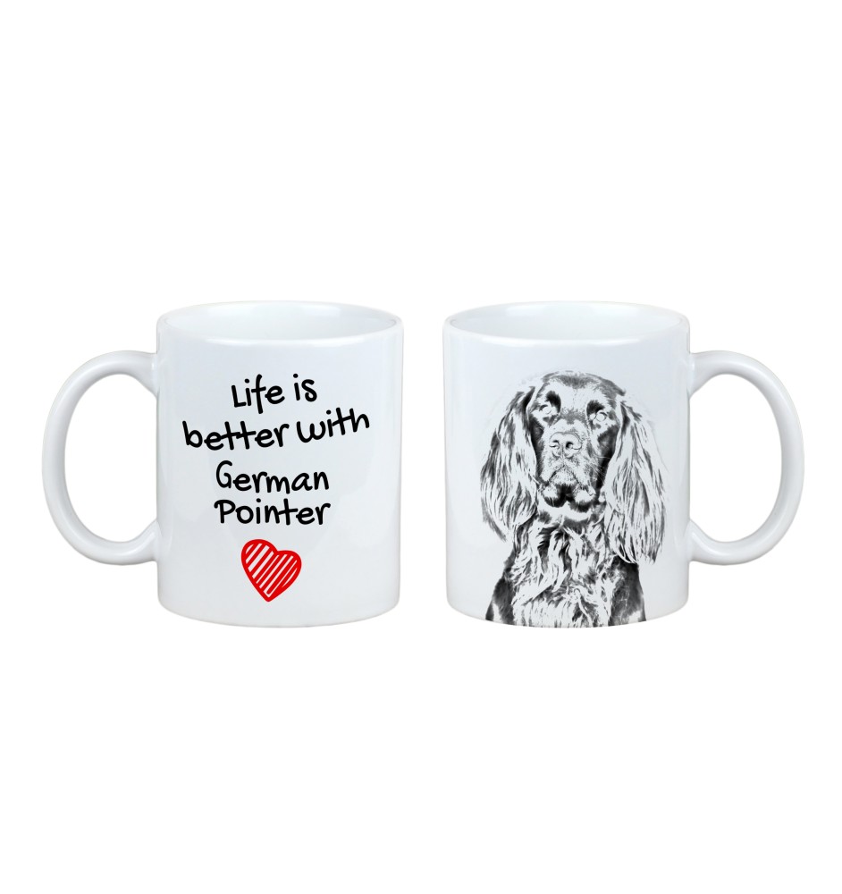 Chien d'arrêt allemand à poil dur, Braque allemand à poil dur I - tasse avec chien, tasse avec photo, cadeau personnalisé de la marque Art-Dog