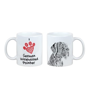German Wirehaired Pointer - cup with a dog, cute cup with graphics, a gift with your photo from the Art-Dog brand