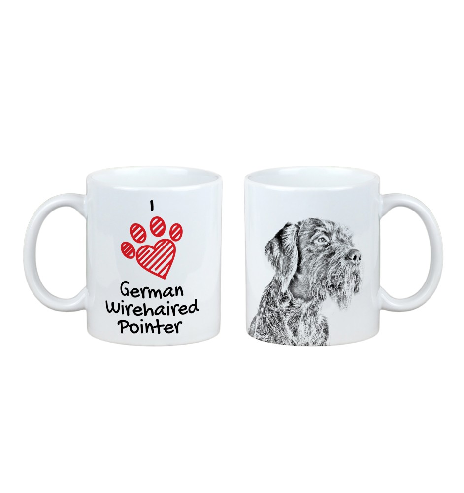 Deutsch Drahthaar - Tasse mit Hund, entzückende Tasse mit Grafik, Geschenk mit Ihrem Foto von der Marke Art-Dog