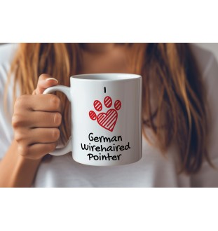 German Wirehaired Pointer - cup with a dog, cute cup with graphics, a gift with your photo from the Art-Dog brand