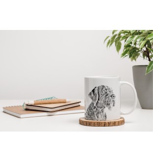 German Wirehaired Pointer - cup with a dog, cute cup with graphics, a gift with your photo from the Art-Dog brand