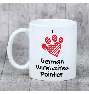 Deutsch Drahthaar - Tasse mit Hund, entzückende Tasse mit Grafik, Geschenk mit Ihrem Foto von der Marke Art-Dog