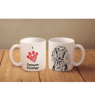 Chien d'arrêt allemand à poil dur, Braque allemand à poil dur I - tasse avec chien, une tasse adorable avec une illustration, un cadeau avec votre photo de la marque Art-Dog