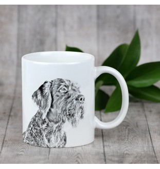 German Wirehaired Pointer - cup with a dog, cheerful cup for a dog lover, personalized gift from the Art-Dog brand