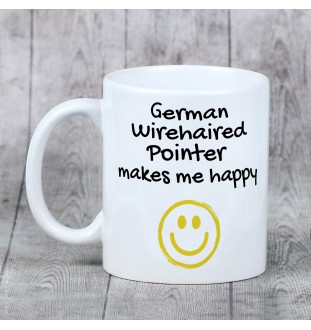 Chien d'arrêt allemand à poil dur, Braque allemand à poil dur - tasse avec chien, une tasse joyeuse pour les amoureux des chiens, un cadeau personnalisé de la marque Art-Dog