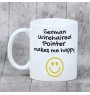 German Wirehaired Pointer - cup with a dog, cheerful cup for a dog lover, personalized gift from the Art-Dog brand