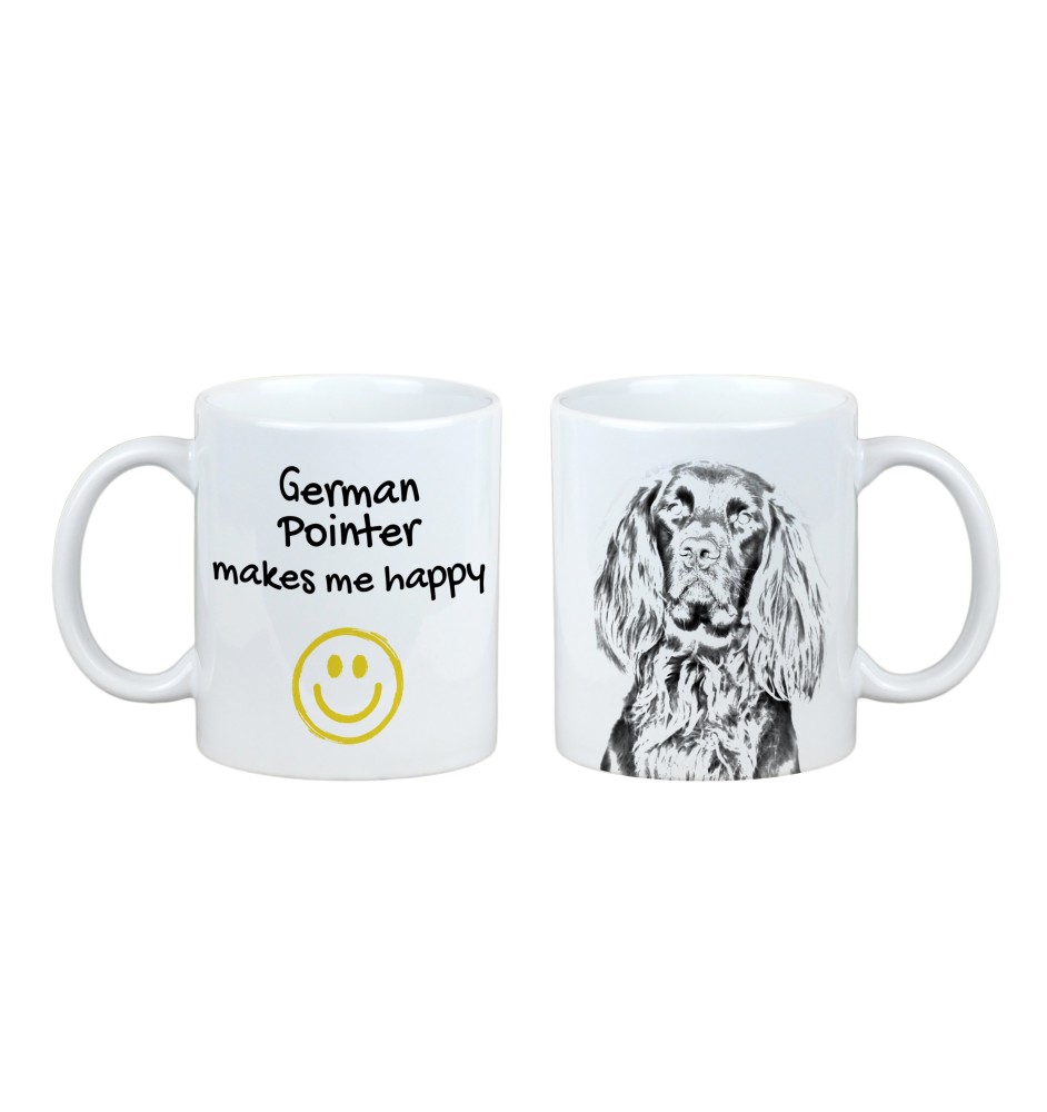 Deutsch Drahthaar I - Tasse mit Hund, fröhliche Tasse für Hundeliebhaber, personalisiertes Geschenk der Marke Art-Dog