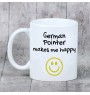 German Wirehaired Pointer I - cup with a dog, cheerful cup for a dog lover, personalized gift from the Art-Dog brand