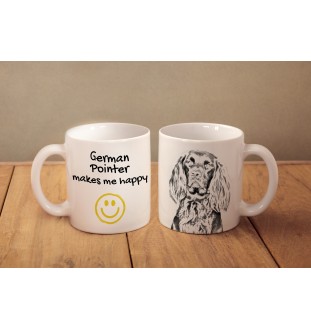 Chien d'arrêt allemand à poil dur, Braque allemand à poil dur I - tasse avec chien, une tasse joyeuse pour les amoureux des chiens, un cadeau personnalisé de la marque Art-Dog