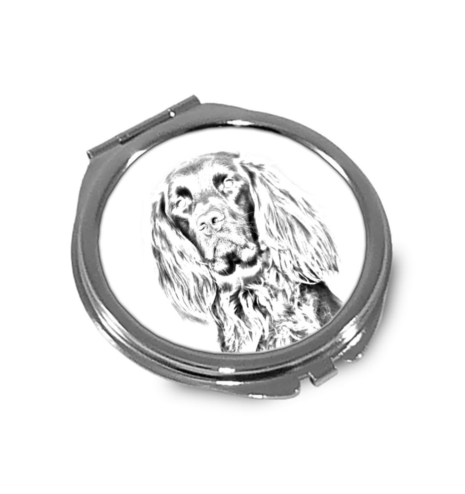 Chien d'arrêt allemand à poil dur, Braque allemand à poil dur - miroir de poche avec chien, miroir personnalisé pour sac à main, miroir compact avec impression de la marque Art-Dog