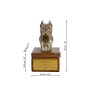 American Staffordshire Terrier, Amstaff, Am staff, Staff VI - urne pour les cendres du chien avec une statuette, petite urne pour chien, urne personnalisée avec le buste du chien de la marque Art-Dog