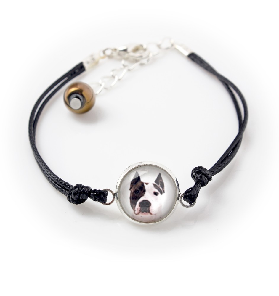 American Staffordshire Terrier, Amstaff, Am staff, Staff - bracelet avec votre photo faite à la main, bijoux unique de la marque Art-Dog