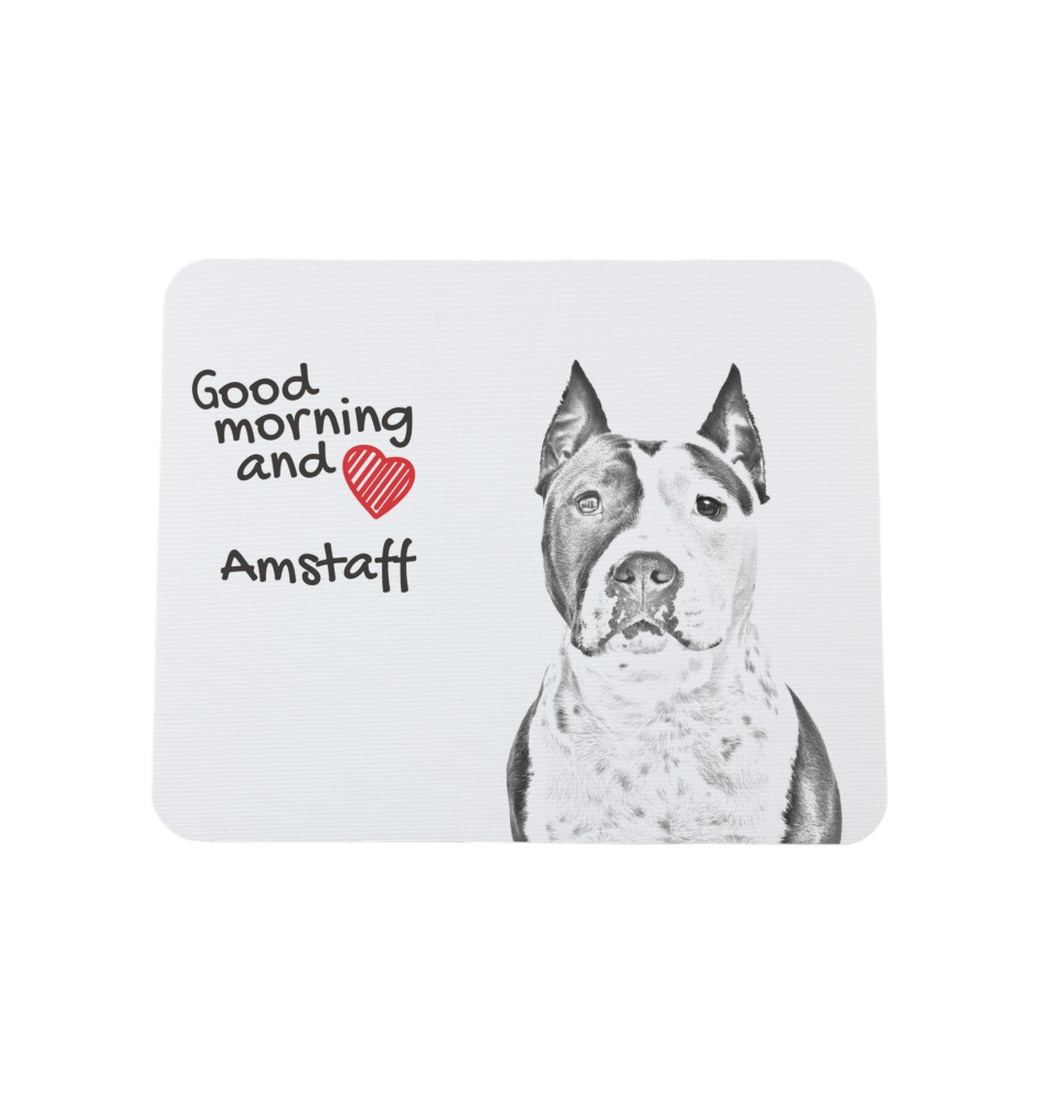 American Staffordshire Terrier, Amstaff, Am staff, Staff - tapis de souris personnalisé avec impression, tapis de souris personnalisé avec chien, accessoire unique pour employé de bureau de la marque
