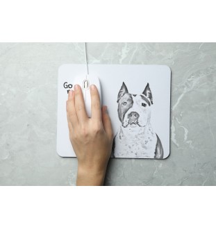 American Staffordshire Terrier, Amstaff, Am staff, Staff - tapis de souris personnalisé avec impression, tapis de souris personnalisé avec chien, accessoire unique pour employé de bureau de la marque