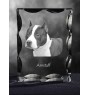 American Staffordshire Terrier, Amstaff - Kristall mit einem Hundebild, Glasstatuette mit einem Bild, einzigartiger Bilderrahmen der Marke Art-Dog
