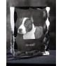 American Staffordshire Terrier, Amstaff - crystal with a picture of a dog, glass statuette with a picture, unique frame with a picture from Art-Dog brand
