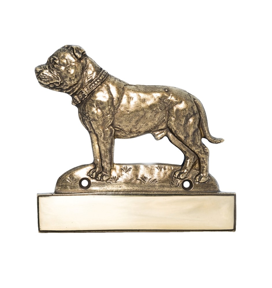American Staffordshire Terrier, Amstaff, Am staff, Staff I - plaque d'adresse avec chien, plaque de nom en laiton, plaque de porte personnalisée avec le nom de la marque Art-Dog