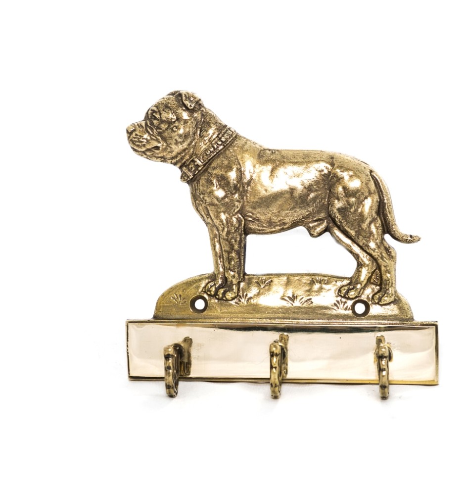 American Staffordshire Terrier, Amstaff I - Schlüsselhalter mit Hund, Messinggriff für Hundezubehör, elegante Dekoration für den Flur der Marke Art-Dog