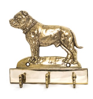 American Staffordshire Terrier, Amstaff, Am staff, Staff I - porte-clés avec chien, support en laiton pour accessoires pour chiens, élégante décoration pour le couloir de la marque Art-Dog