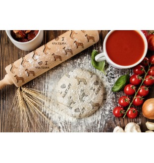 Amerykański Staffordshire terrier duży wałek z sylwetką psa Art-Dog