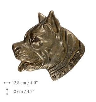 American Staffordshire Terrier, Amstaff - Gedenktafel mit Hund, personalisierten Dank, Auszeichnung, Diplom mit Widmung der Marke Art-Dog