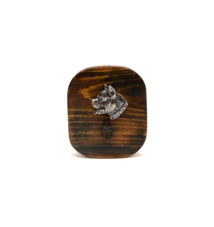 American Staffordshire Terrier, Amstaff I - Leinenhalter, Hundemedaillehalter, Schlüsselhaken der Marke Art-Dog