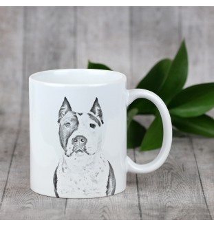 American Staffordshire Terrier, Amstaff, Am staff, Staff - tasse avec chien, une tasse adorable avec une illustration, un cadeau avec votre photo de la marque Art-Dog