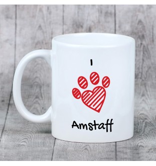 American Staffordshire Terrier, Amstaff - Tasse mit Hund, entzückende Tasse mit Grafik, Geschenk mit Ihrem Foto von der Marke Art-Dog