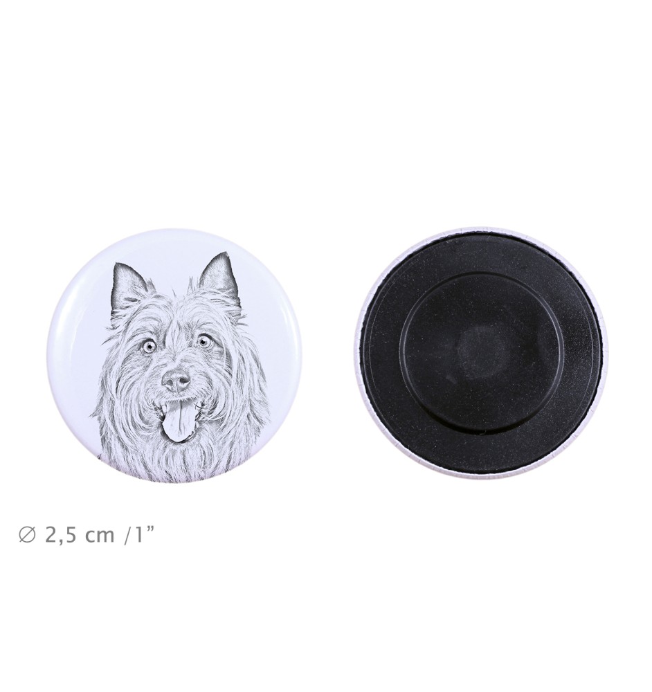 Australian Terrier Magnet mit einem Hundepfotenabdruck, außergewöhnlich leicht, starker Magnet, handgefertigtes Produkt der Marke Art-Dog