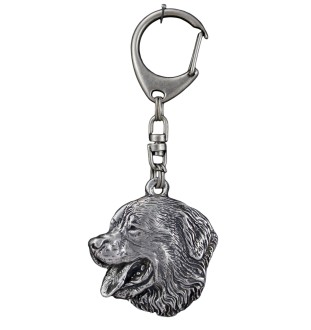 Bouvier bernois - Porte-clés argenté avec chien, décoration de sac à main, pendentif de sac à dos par la marque Art-Dog