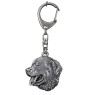 Berner Sennenhund, Dürrbächler, Bouvier bernois - Versilberter Schlüsselanhänger mit Hund, Handtaschen-Dekoration, Rucksack-Anhänger der Marke Art-Dog